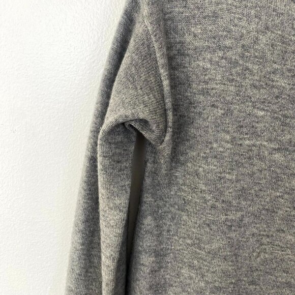 Diane Von Furstenberg Sweater Dress Size P (Small) Gray Ribbed Knit Round Neck - Picture 3 of 16